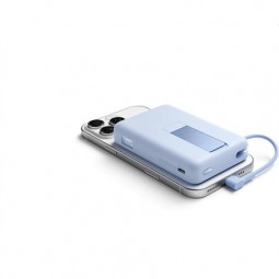 Xiaomi magnetinis išorinis akumuliatorius 10000 mAh su integruotu USB-C kabeliu mėlynas