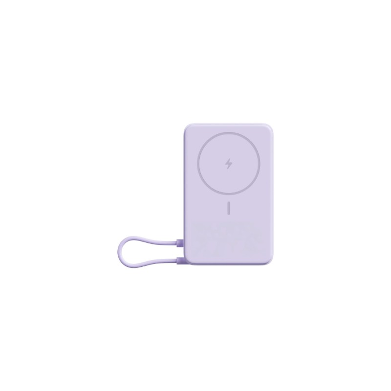Xiaomi Magnetic Power Bank 10000 mAh su integruotu USB-C kabeliu violetinis