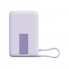 Xiaomi Magnetic Power Bank 10000 mAh su integruotu USB-C kabeliu violetinis