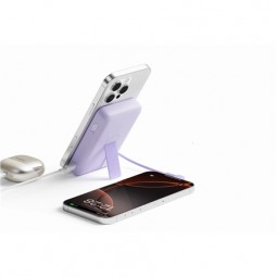 Xiaomi Magnetic Power Bank 10000 mAh su integruotu USB-C kabeliu violetinis