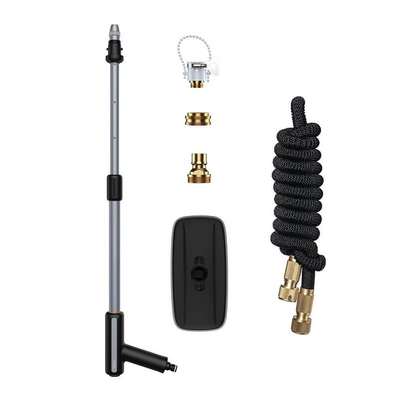 Baseus Clean Guard Multifunctional Car Wash Spray Nozzle 2 in 1, 15m, Black - purškimo antgalis su šluoste kaina Baseus Clean Guard Multifunctional Car Wash Spray Nozzle 2 in 1, 15m, Black - purškimo antgalis su šluoste kaina