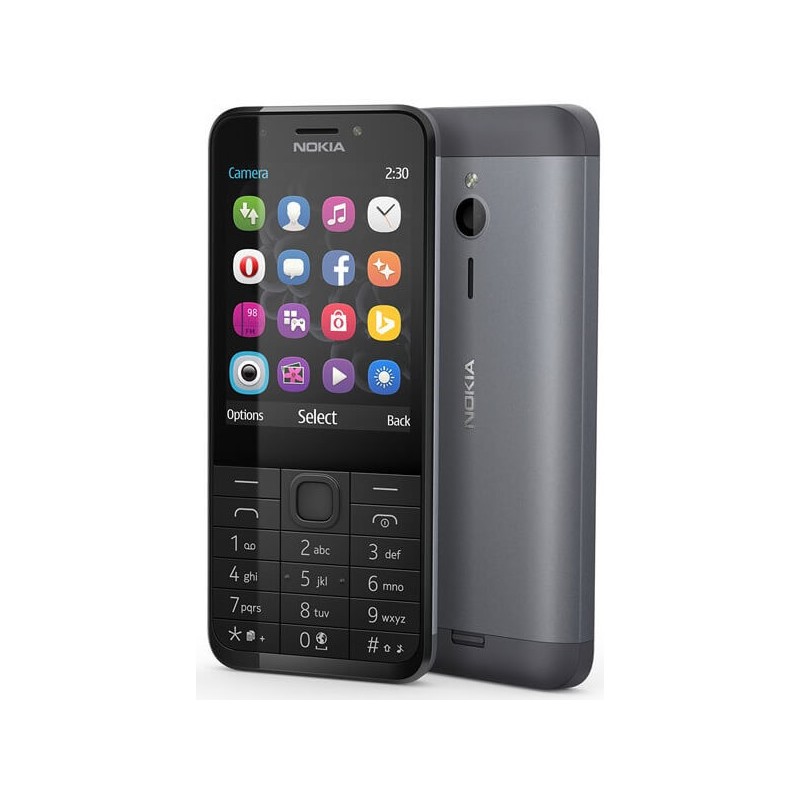 Nokia 230 DS Dark Silver RM-1172 - mobilusis telefonas, tamsiai sidabrinis kaina