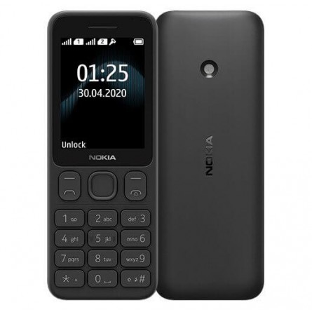 Nokia 125 DS Black TA-1253 - mobilusis telefonas, juodas kaina