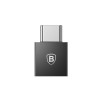 Baseus Exquisite USB-C Male to USB-A 2.4A Female Adapter Converter - adapteris, juodas internetu