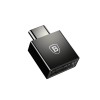 Baseus Exquisite USB-C Male to USB-A 2.4A Female Adapter Converter - adapteris, juodas pigiai