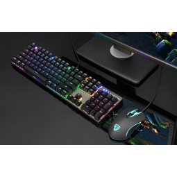 Motospeed CK888 Mechanical Gaming Keyboard, RGB LED, USB, ENG - pelės ir klaviatūros rinkinys išsimokėtinai