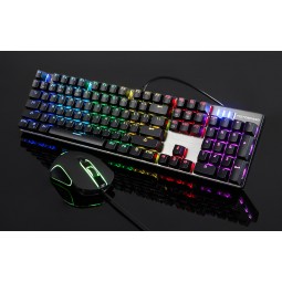 Motospeed CK888 Mechanical Gaming Keyboard, RGB LED, USB, Black with Blue Switch, ENG - pelės ir klaviatūros rinkinys internetu