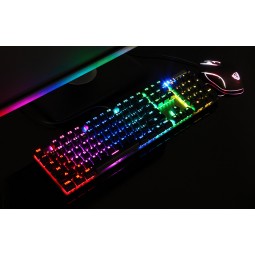 Motospeed CK888 Mechanical Gaming Keyboard, RGB LED, USB, Black with Blue Switch, ENG - pelės ir klaviatūros rinkinys pigiai