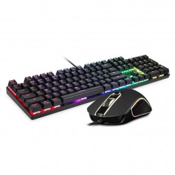 Motospeed CK888 Mechanical Gaming Keyboard, RGB LED, USB, Black with Blue Switch, ENG - pelės ir klaviatūros rinkinys pigiau