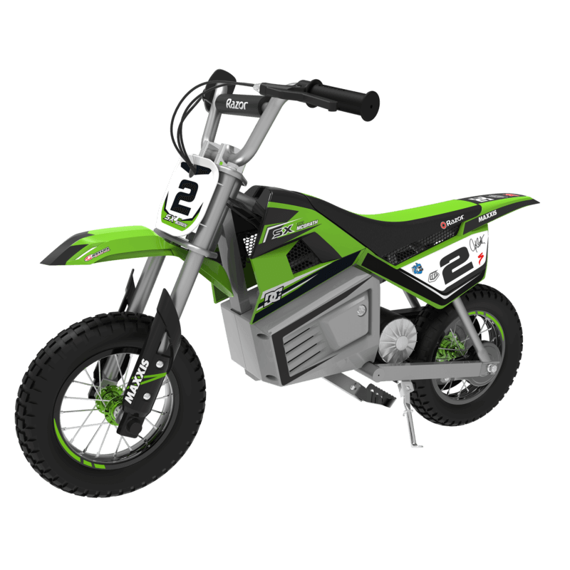 Razor Dirt Rocket SX350 McGrath Electric Motocross Bike, Green - elektrinis krosinis motociklas, žalias kaina