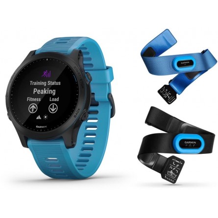 Garmin Forerunner 945 47mm, Blue, Triathlon Bundle, Silicone, Wi-Fi, GPS - išmanusis laikrodis kaina