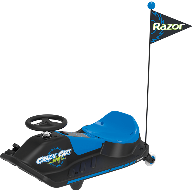 Razor Crazy Cart Shift 2.0 Black / Blue - elektrinis drifto kartingas kaina