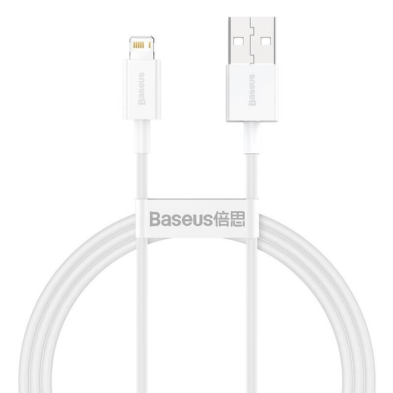 Baseus Superior USB to Lightning 2.4A 1m - greito įkrovimo kabelis, baltas kaina