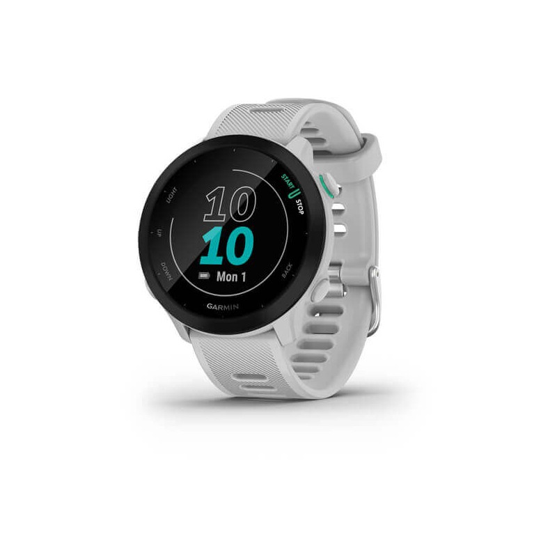 Garmin Forerunner 55 42mm, White / Whitestone, Silicone, GPS - išmanusis laikrodis kaina