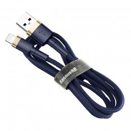 Baseus Cafule 2.4A 1m Lightning greito įkrovimo kabelis, tamsiai mėlyna / aukso pigiau