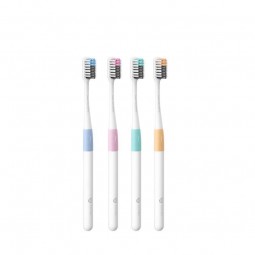 Xiaomi Dr.Bei Bass Toothbrushes 4Color+1Travel Box - dantų šepeteliai, 4 vnt. kaina