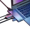 Baseus Hub Thunderbolt C + Pro Adapter 7-in-1 for MacBook, Gray - jungčių stotelė lizingu