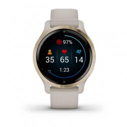 Garmin Venu 2S 40mm, Tundra / Champagne, Silicone, Wi-Fi, GPS - išmanusis laikrodis internetu