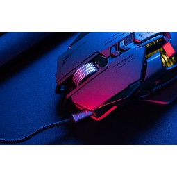 Inphic PG1 Wired Gaming Mouse, 7200 DPI, 7 Keys, RGB, Silver / Green - laidinė žaidimų pelė garantija