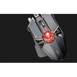 Inphic PG6 Wired Gaming Mouse, 7200 DPI, 9 Keys, Triple Fire, RGB, Silver / Red - laidinė žaidimų pelė garantija