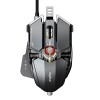 Inphic PG6 Wired Gaming Mouse, 7200 DPI, 9 Keys, Triple Fire, RGB, Silver / Red - laidinė žaidimų pelė kaina