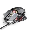 Inphic PG6 Wired Gaming Mouse, 7200 DPI, 9 Keys, Triple Fire, RGB, Silver / Red - laidinė žaidimų pelė pigiau