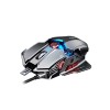Inphic PG6 Wired Gaming Mouse, 7200 DPI, 9 Keys, Triple Fire, RGB, Silver / Red - laidinė žaidimų pelė išsimokėtinai