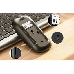 Inphic M2B Bluetooth Mouse, 1600 DPI, Slim, Silent, Black - belaidė pelė lizingu