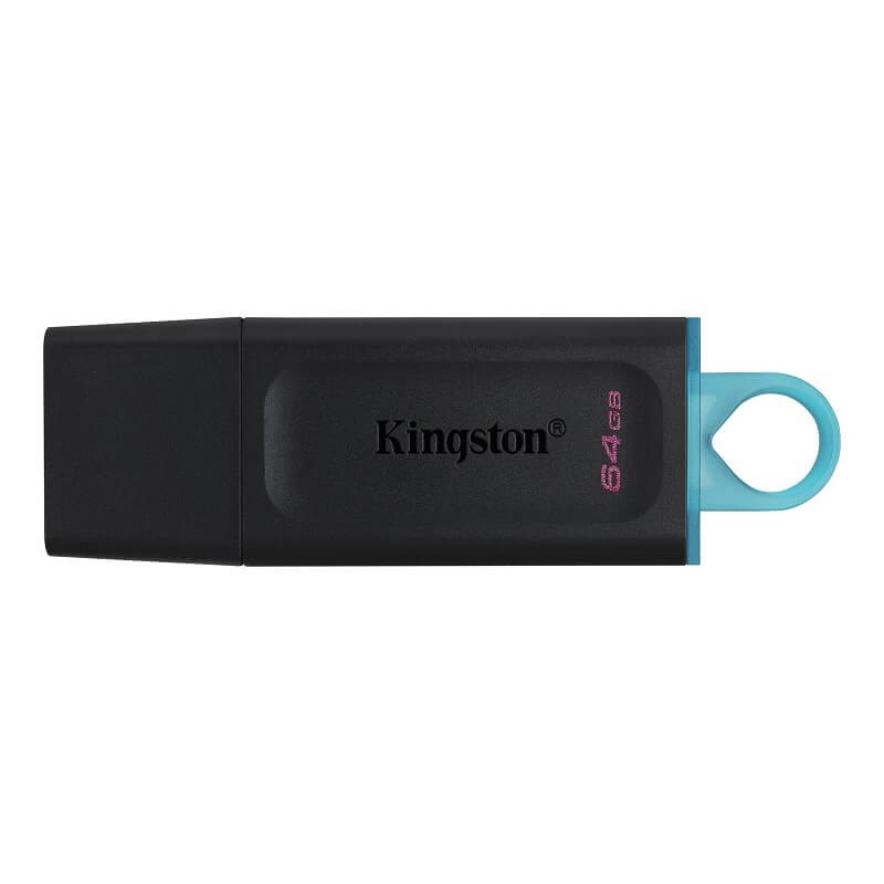Kingston DataTraveler Exodia 64GB USB 3.2, Black + Teal - USB atmintinė kaina