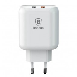 Baseus Bojure Series 2x USB 3A 23W buitinis įkroviklis, baltas pigiau
