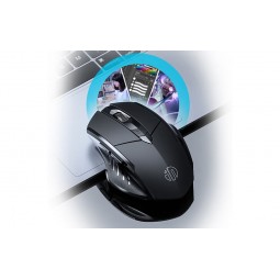 Inphic PM6 2.4G Wireless Mouse, 1600 DPI, Silent, Black - belaidė pelė garantija
