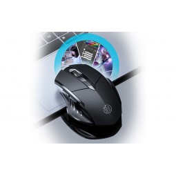 Inphic PM6BS Bluetooth and 2.4G Wireless Mouse, 1600 DPI, Silent, Black - belaidė pelė garantija