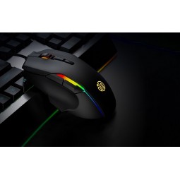 Inphic PG7 Wired Gaming Mouse, 10000 DPI, 7 Keys, RGB, Black - laidinė žaidimų pelė garantija