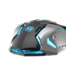 Inphic PB6S Wired Gaming Mouse, 4800 DPI, 6 Keys, RGB, Black / Silver - laidinė žaidimų pelė pigiau