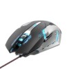 Inphic PB6S Wired Gaming Mouse, 4800 DPI, 6 Keys, RGB, Black / Silver - laidinė žaidimų pelė išsimokėtinai