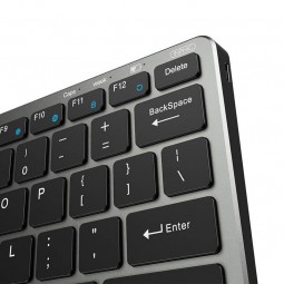 Inphic V780B Bluetooth and 2.4G Wireless Keyboard, Silent, Ultra-Slim, Grey - belaidė klaviatūra išsimokėtinai