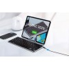 Inphic V780B Bluetooth and 2.4G Wireless Keyboard, Silent, Ultra-Slim, Grey - belaidė klaviatūra garantija