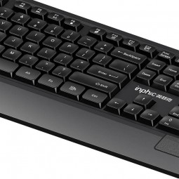 Inphic V590 Wired Keyboard, Ergonomic, Black - laidinė klaviatūra internetu
