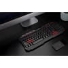 Inphic V610 Wired Keyboard, Anti-ghosting, Black / Red - laidinė žaidimų klaviatūra lizingu