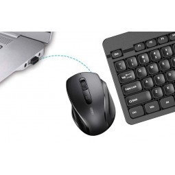 Inphic V790 2.4G Wireless Keyboard + Mouse Set, Ergonomic, Black - belaidės klaviatūros ir pelės rinkinys lizingu