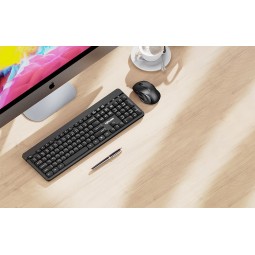 Inphic V790 2.4G Wireless Keyboard + Mouse Set, Ergonomic, Black - belaidės klaviatūros ir pelės rinkinys epirkimas.lt