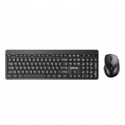 Inphic V790 2.4G Wireless Keyboard + Mouse Set, Ergonomic, Black - belaidės klaviatūros ir pelės rinkinys pigiau