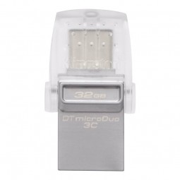 Kingston DataTravel MicroDuo 3C 32GB USB 3.2 Type-A + Type-C, Silver - USB atmintinė pigiau