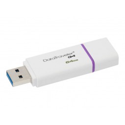 Kingston DataTraveler G4 64GB USB 3.0, White / Purple - USB atmintinė pigiau