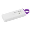 Kingston DataTraveler G4 64GB USB 3.0, White / Purple - USB atmintinė internetu