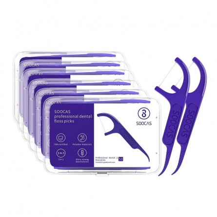 Xiaomi Soocas Professional Dental Floss Stick D1 50 pcs - dantų krapštukas su siūlu kaina