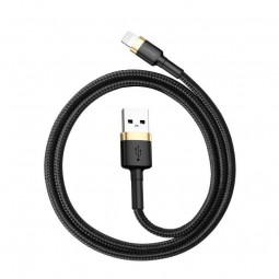 Baseus Cafule 2.4A 0.5m Lightning greito įkrovimo kabelis, juodas / aukso pigiau
