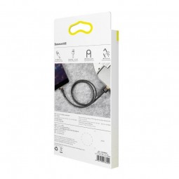 Baseus Cafule 2.4A 0.5m Lightning greito įkrovimo kabelis, juodas / aukso greitai
