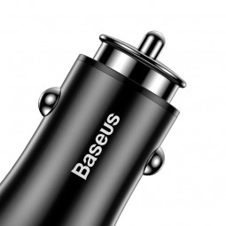 Baseus Gentleman 2x USB 4.8A 24W automobilinis įkroviklis, juodas pigiai