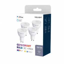 Yeelight GU10 Smart Bulb W1 Color 4-Pack 4.5W, 350lm, 2700-6500K, 50 mm, LED išmanioji lemputė epirkimas.lt